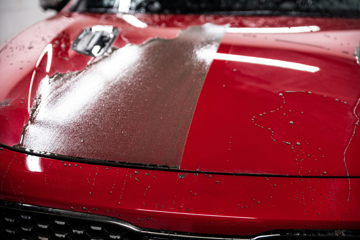 Water Beading on Ceramic Coating